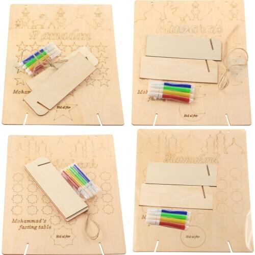 Eid Mubarak Countdown Calendar With Pen Party Decoration Gift Ramadan Decorations For Kids Gifts Ramadan Kareem EID Muslim Decor