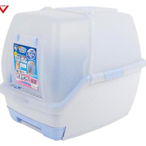 Cat Sand Pot Fully Sealed Extra Large Splash-proof Cat Toilet Cat Sand Pot Double Sealed Tio530ft