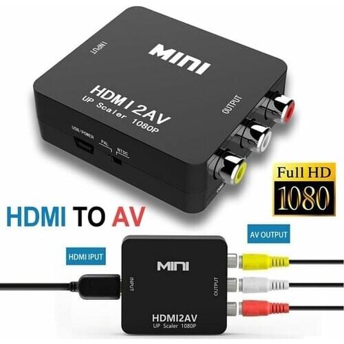 HDMI To AV Adapter Converter Cable CVBS 3RCA 1080P Composite Video Audio For TV