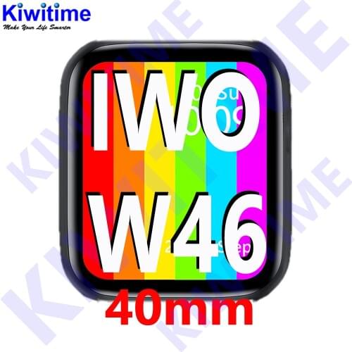 KIWITIME IWO w46 SmartWatch Watch 6 infinite Screen for phone Heart Rate Temperature Customize Watch Face