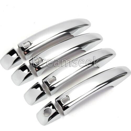 Door Handle Cover For Audi A4 B8 S4 A5 2008-2011 Q5 2009-2013 With Smart Key Hole ABS Chrome Molding Trim Bezel