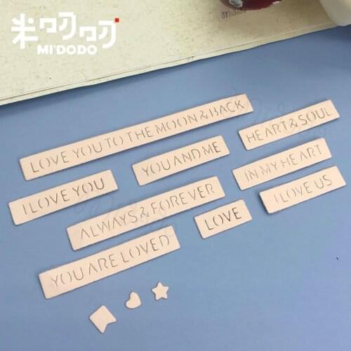 Love Happy Phrase Metal Cutting Dies 2020 For Scrapbooking DIY Paper/photo Cards Midodo New Design Dies