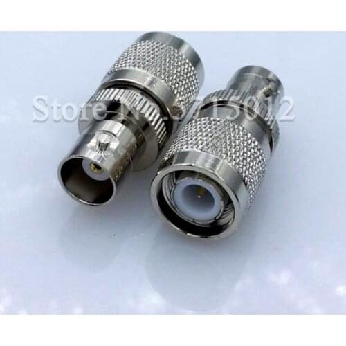 2PCS Copper Converter TNC/BNC-JK RF Adaptor 50 Ohm TNC Male Head Turn to BNC Famale Head Plug Connector