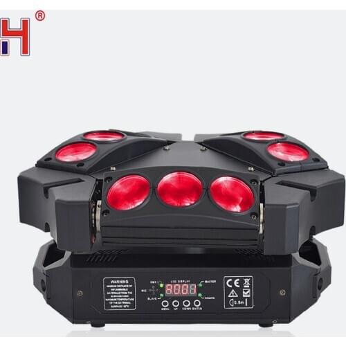 Mini 9X12W Moving Head Led Rgbw Color Spider Moving Head Beam Light Laser Dj Light