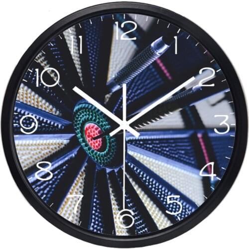Darts Wall Clock Home Decor Silent Sports Room Shop Decoration Clock