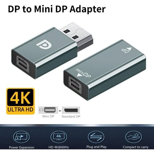 DP to Mini DP Adapter Converter MINI Display Port Male to Standard DP Cable Extension Adapter for Macbook Pro Air Projector
