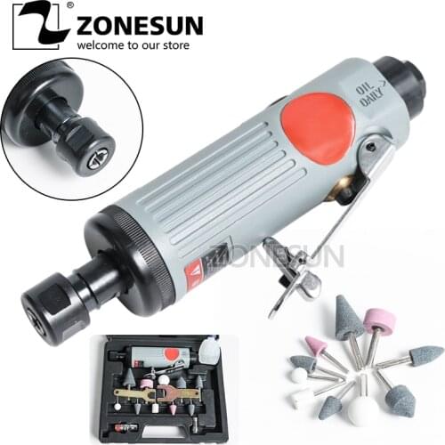 ZONESUN ZS-7306 FULL SET Pneumatic Die Grinder Air Die Grinder Grinding Mill Engraving Tool Polishing Machine for Pneumatic Tool