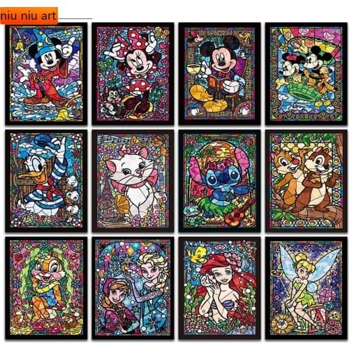 Full Square Drill Embroidery 5D Diamond Painting"Cartoon Characters Disney Mouse Cat "Embroidery Cross Stitch Mosaic Home Decor