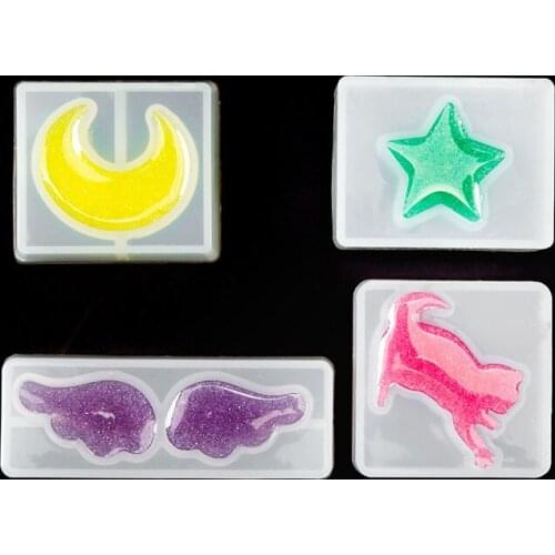 Cat heart moon star Silicone Mold Resin Silicone Mould handmade DIY Jewelry Making epoxy resin molds