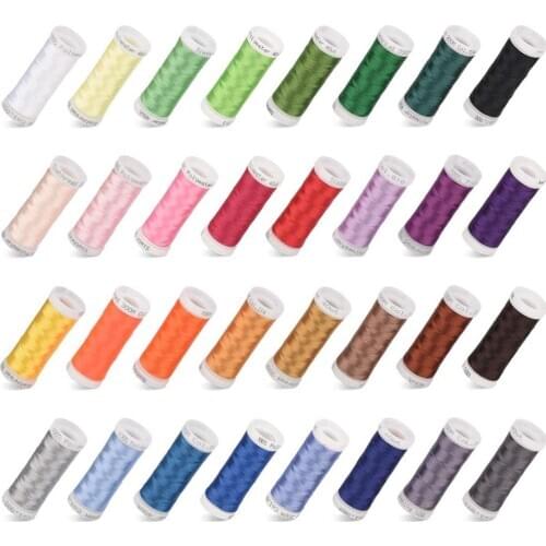 Simthread 32 Snap-end Spools Machine Embroidery Thread with Gift Bobbins Class 15 SA156 for Most Home Embroidery Sewing Machines