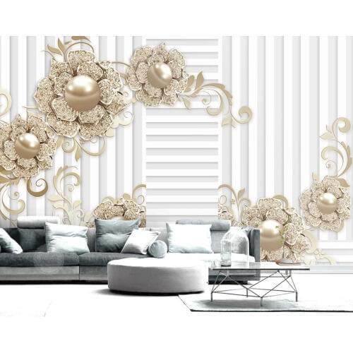 Modern fashion embossed diamond flower 3d wallpaper papel de parede,living room tv sofa wall bedroom wall papers home decor