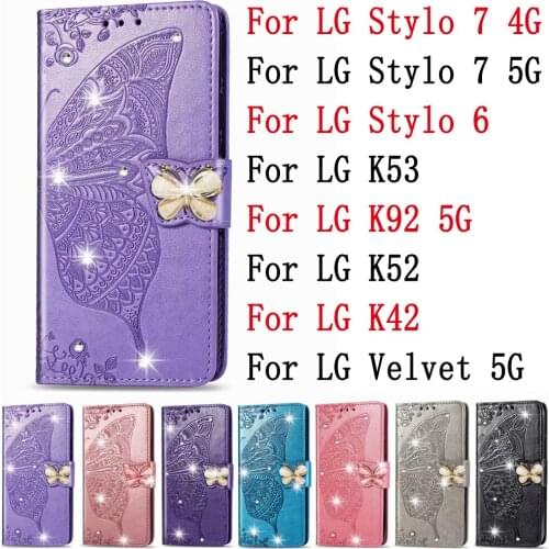 Sunjolly Leather Case Flip Card Wallet Stand Cover for LG Velvet 5G Stylo 6 7 4G 5G K53 K92 5G K52 K42