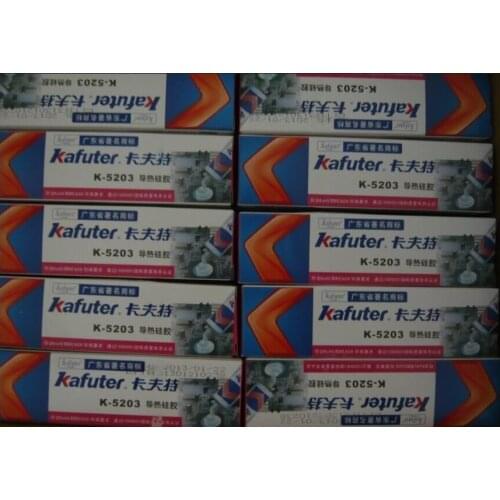 6Pcs kafuter 80g k-5203 CPU thermal conductive silicone LED bonding adhesive thermal silica coefficient 1.2 white