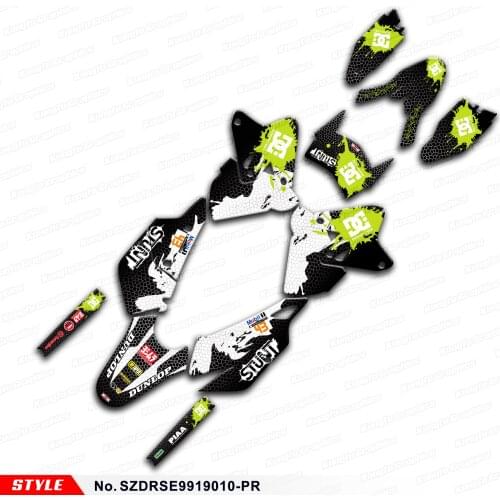 Aftermarket Waterproof Stickers for DRZ400SM DRZ400E DRZ 400 SM Enduro DRZ400 SM E KLX 400R 99 to 19, Style No. SZDRSE9919010-PR
