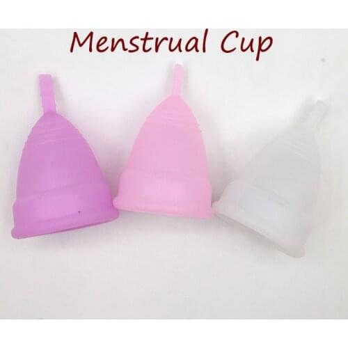 2PCS (S+L) Lady Cup Feminine Hygiene Reusable Medical Silicone Mentrual Sanitary Pads Cup Menstrual Siliccona Medica