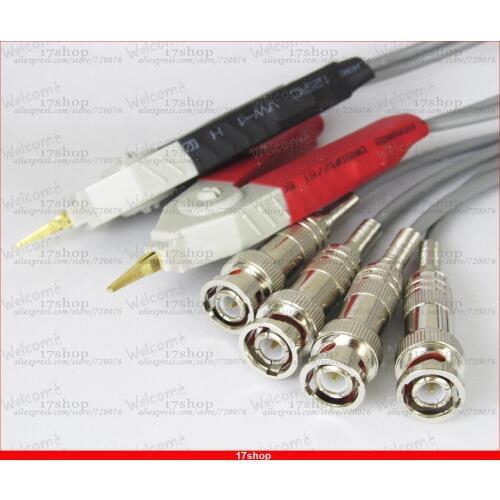 1 set x Kelvin Clip for LCR Meter with 4 BNC Test Wires on-board component test