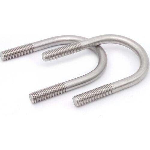 1pcs M10 standard stainless steel U screw type bolt shaped tube clamp screws bolts tube diameter 60mm-102mm length