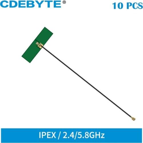 10pcs/lot 2.4GHz 5.8GHz PCB Built-in Antenna 2dBi 50Ω 2W IPEX-1 Interface CDEBYTE TXWF-PCB-4212