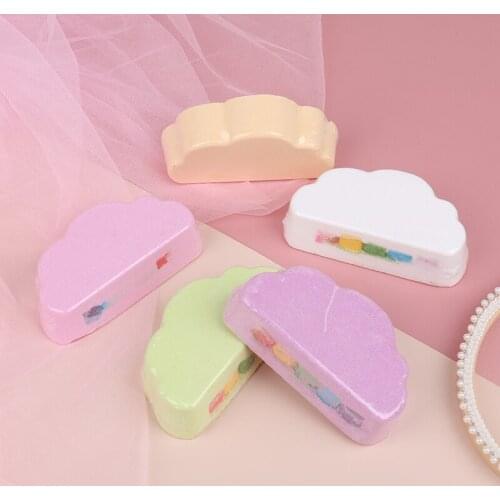 110g soap Cloud Rainbow Bath Salt Shower Bomb Exfoliating Natural Skin Care