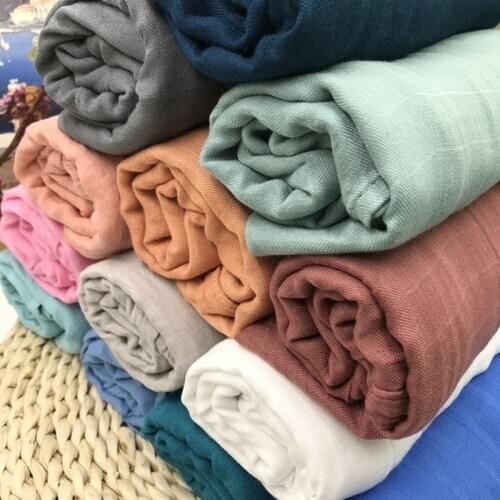 120x120cm Bamboo Soft Blanket Swaddle Blankets Newborn Baby Swaddling Wraps Solid Plain Color Organic Cotton Infant Many Colors