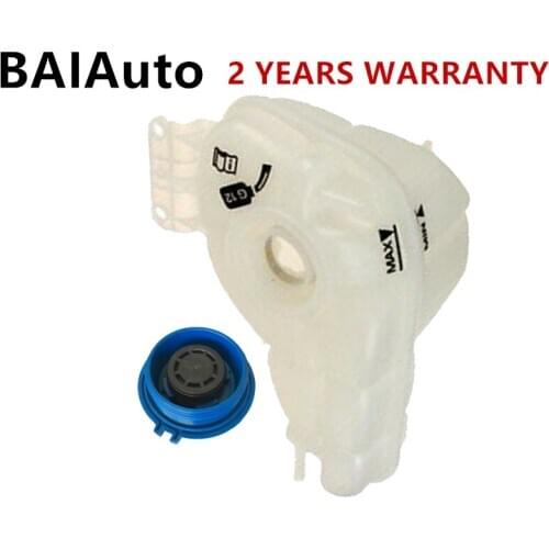 4E0121403G 8E0121321 NEW Coolant Cooling Expansion Tank Radiator Overflow Reservoir Tank Bottle+Cap Set For Audi A8 A8 Quattro