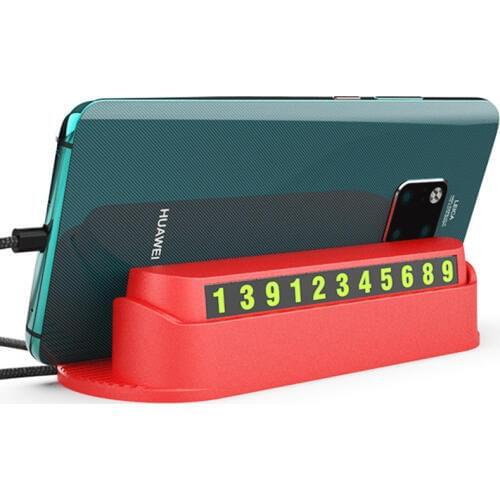 7 in 1 Car Temporary Parking Card Phone Holder Hidenable Car Parking Number with Air Freshener Perfume Car Accessories Sticker