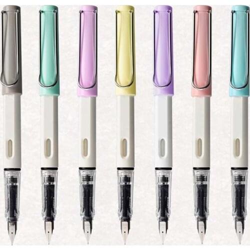 Brand HERO 359 Fountain Pen Colors Original product plastic EF Nib Silver Calligraphy Stationery Office School Supplies Writing