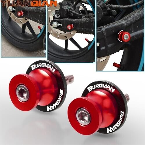 For SUZUKI BURGMAN 650 400 125 200 AN650 AN400 AN125 AN200 Motorcycle Accessories Aluminum Swingarm Spools Slider Stand Screw