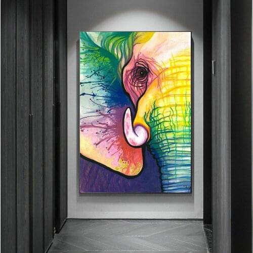 Graffiti Art Elephant Canvas Paintings On The Wall Posters And Prints Colorful Animals Wall Pictures For Kids Room Cuadros