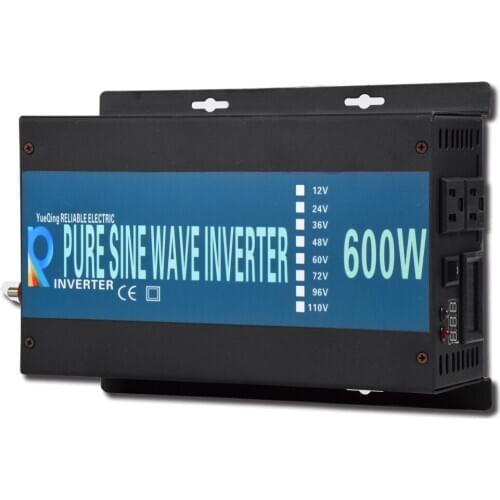 600w Pure Sine Wave Power Inverter Battery Charger Solar Controller Car LED display Off-grid DC 12V 24V 48V to AC 120V 220V