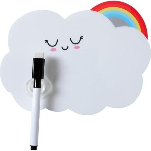 3PCs Creative Fridge Magnets Erasable Message Board Wall Cartoon Decoration Refrigerator Sticker With Pen