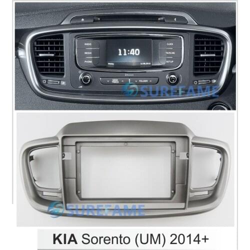 10.1 inch Car Radio Facia Panel for KIA Sorento (UM) 2014+ (Right Wheel) Fascia Dash Kit Install Console Panel Plate Bezel Trim