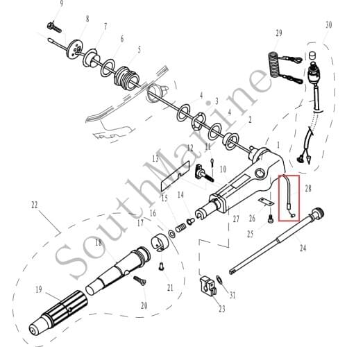 Boat Motor 68D-F6301-00 Throttle cable assy for Yamaha F4 F5 outboard motor 4-stroke