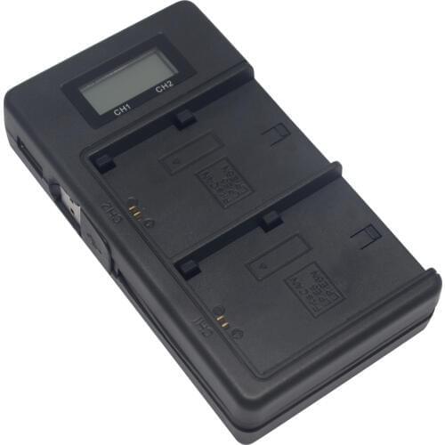 Mcoplus LP-E6 battery USB Dual LCD Battery Charger for Canon EOS 6D 7D 5DS 5DSR 5D Mark II 5D 60D 60Da 70D 80D Camera