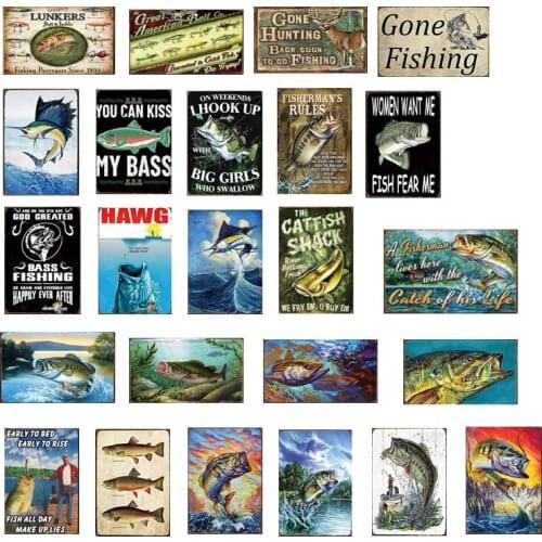 Flying Fish In The Sea Metal Poster Decorative Plate Metal Retro Fish Sign Metal Plate Wine Bar Club Background Wall Decoration