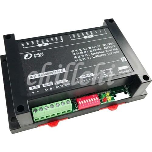 RTU IO Modbus module 8AI4AO analog input and output RTU PLC extension
