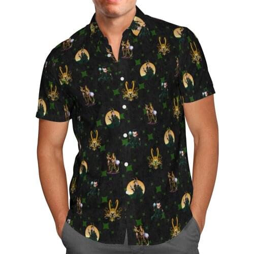 Black Anime 3D Beach Hawaiian 2021 Summer Mens Shirt Short Sleeve Shirt Streetwear Oversized 5XL Camisa Social Chemise Homme-59