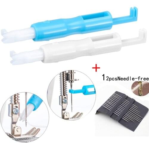 Sewing Machine Needle Threader Stitch Insertion Tool Automatic Threader Quick Sewing Threader Needle Changer Hold Needles Firmly