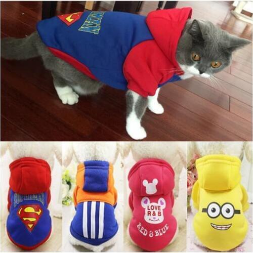 2020 New Cat Clothes Cat Puppy Pet Costume Hoodie Autumn and Winter Small Dog Clothes Brand Small Pet Coat for Cats Chihuahua