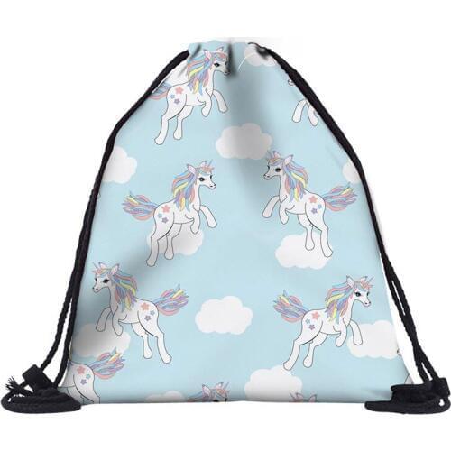 Newest Drawstring Bag SchoolBag Camo Drawstring Backpack For Teenage Men Waterproof Drawstring Bag Packing Cubes Large Capacity