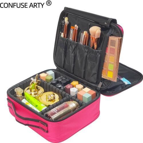 New Arrival 3 Layers Makeup Bag Large Capacity Cosmetic Beauty Salon Tattoos Nail Art Tool Bin Case