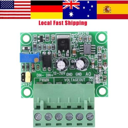 PWM Signal Converter 1-3KHZ 0-10V PWM Signal to Voltage Converter Module Digital Analog Board