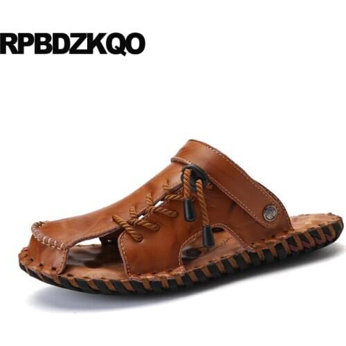 Fashion mens sandals 2019 summer outdoor shoes designer waterproof brown breathable black slip on slides beach slippers native