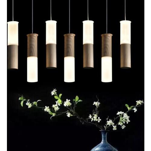 Modern simple wooden Pendant lamps European Personality bar table chandelier art lightings Villa Dining room creative droplights