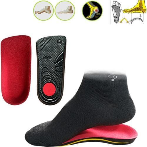 3/4 length EVA insole Flat Foot Orthotic insoles Arch Support 2.8cm Half Shoe Pad Orthopedic Insoles Foot Care Unisex