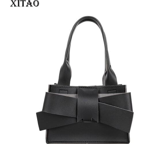 XITAO Bow PU Women Shoulder Bags Fashion Casual Solid Color Simplicity Temperament Square Handbags All-match 2021 New WMD2885