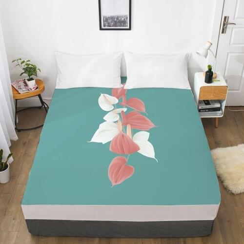 1PC Fitted Sheets Mattress Cover With Elastic Band 3D Bedsheet Linens 150x200 180x200 Bed Sheet Customize any size design