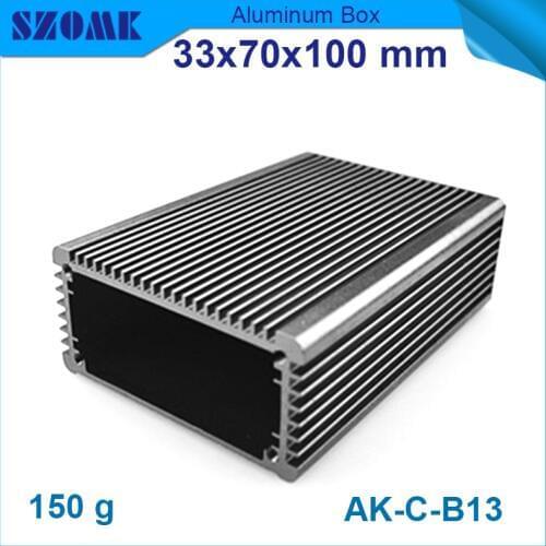 10 pcs/lot Black color powder coating electronics projects boxes 25.3x56.7 mm box for electronic project