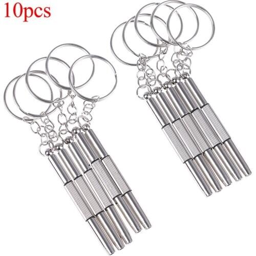 10Pcs/lot Portable Aluminum Steel 3 In 1 Keychain Screwdriver Eyeglass Sunglasses Watch Repair Kit Tool