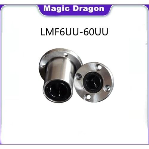 2PCS High quality Linear Sliding Round Flange Bearing LMF6 8 10 12 13 16 20 25 30 35 40 50 60UU